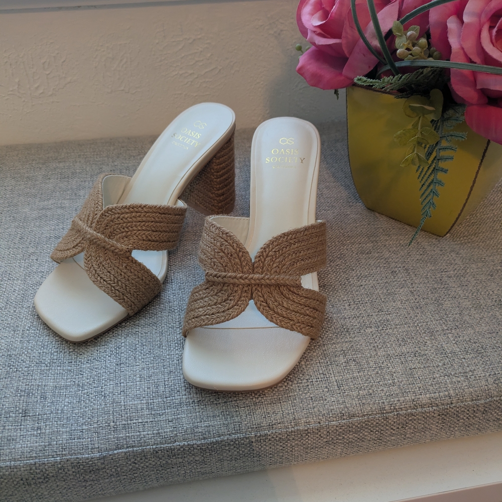 Women's Tan Woven Sandals